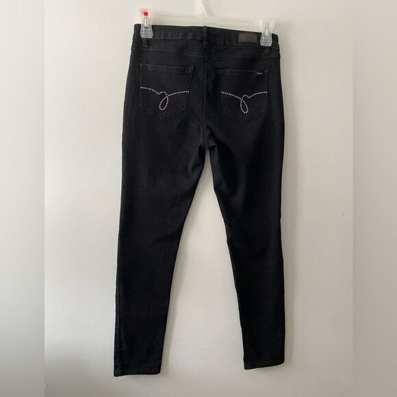 D.jeans cute black skinny jeans with studded pockets jeggings - Picture 7 of 7